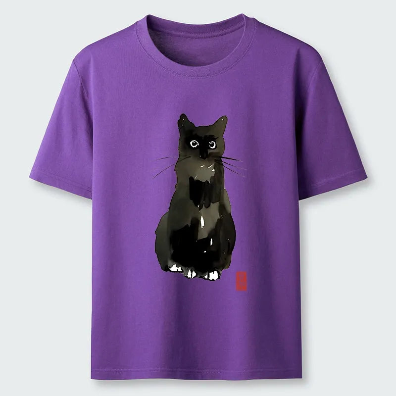 Kyoto-Lion Ink Seal Cat Portrait Classic T-Shirt