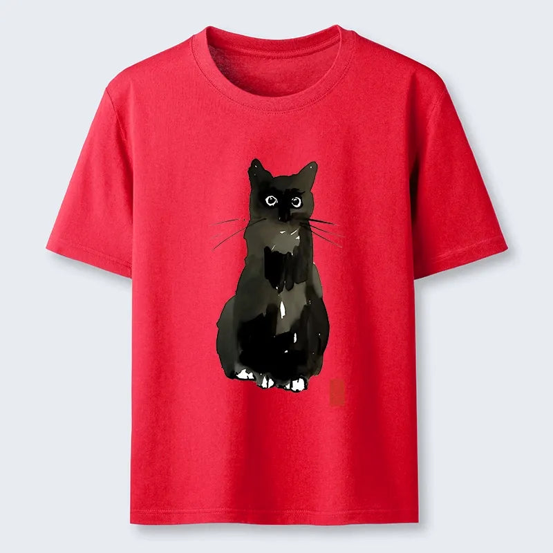 Kyoto-Lion Ink Seal Cat Portrait Classic T-Shirt
