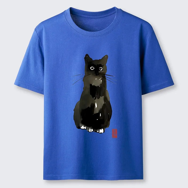 Kyoto-Lion Ink Seal Cat Portrait Classic T-Shirt