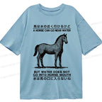Kyoto-Lion Funny Horse T-Shirt for Daily Wear