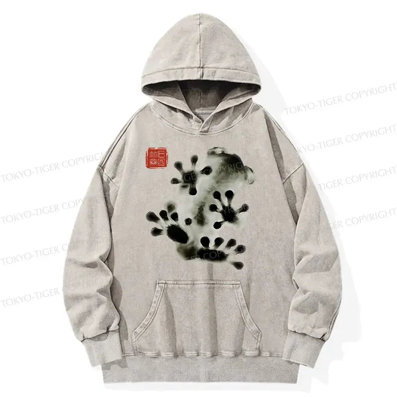 Trendy Japanese Frog Hoodie for Streetwear