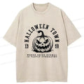 Kyoto-Lion Halloween Pumpkin Washed T-Shirt