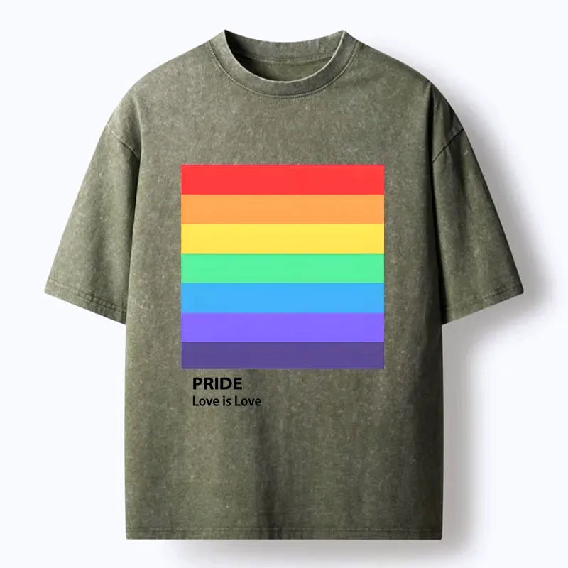 japanese art washed rainbow pride t-shirt