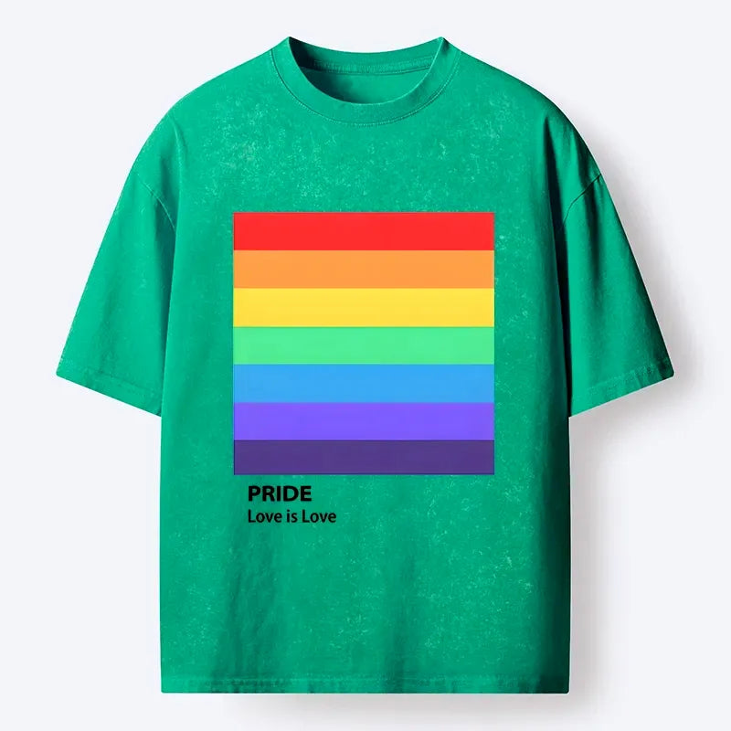 japanese art washed rainbow pride t-shirt
