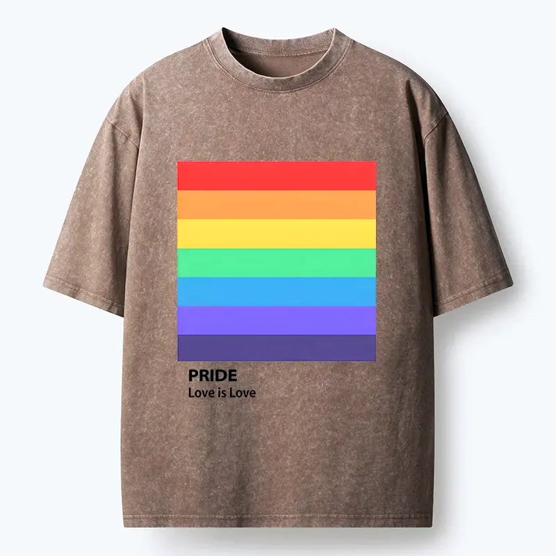 japanese art washed rainbow pride t-shirt