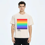 rainbow flag art t-shirt for summer vacation