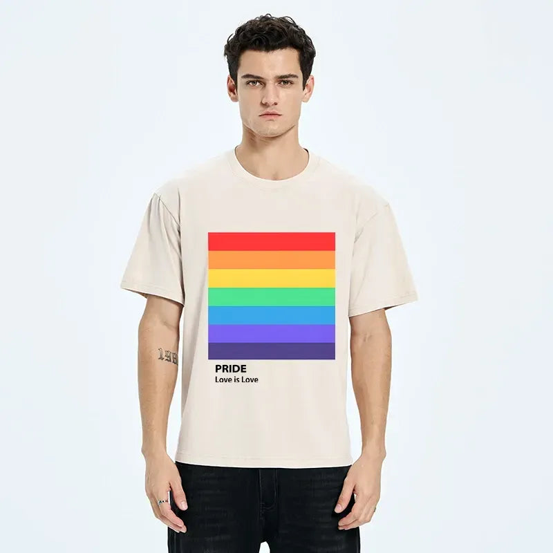 rainbow flag art t-shirt for summer vacation