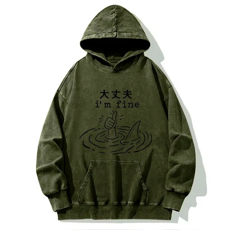 Kyoto-Lion Washed Hoodie for Streetwear