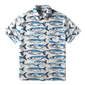 Traditional Japanese Fish Button-up Shirt for Vacation