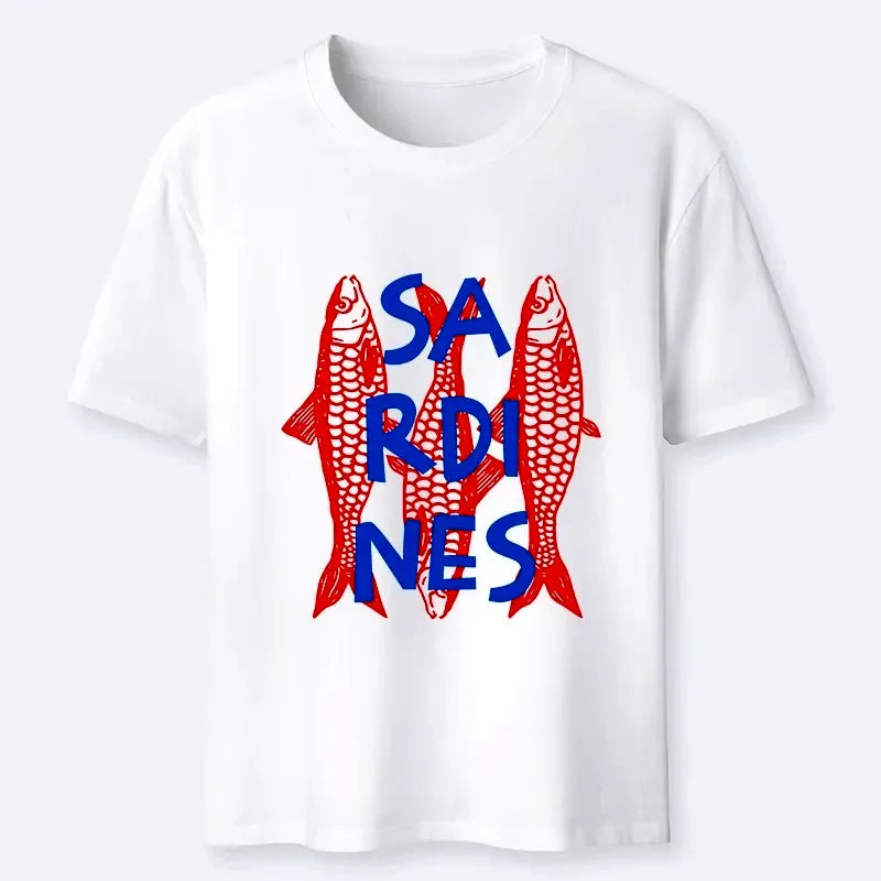 Kyoto-Lion Vibrant Red Sardines Art Classic T-Shirt