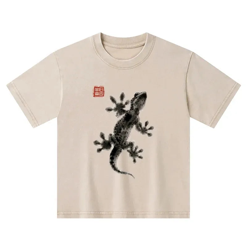 kids japanese gecko t-shirt for gift