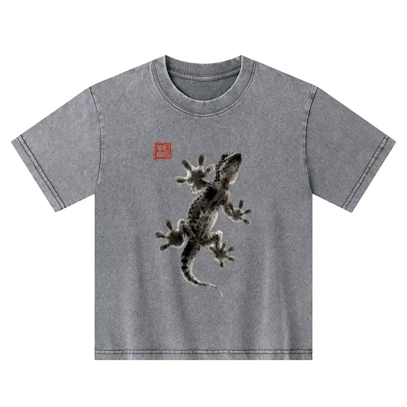 kyoto lion washed t-shirt trendy