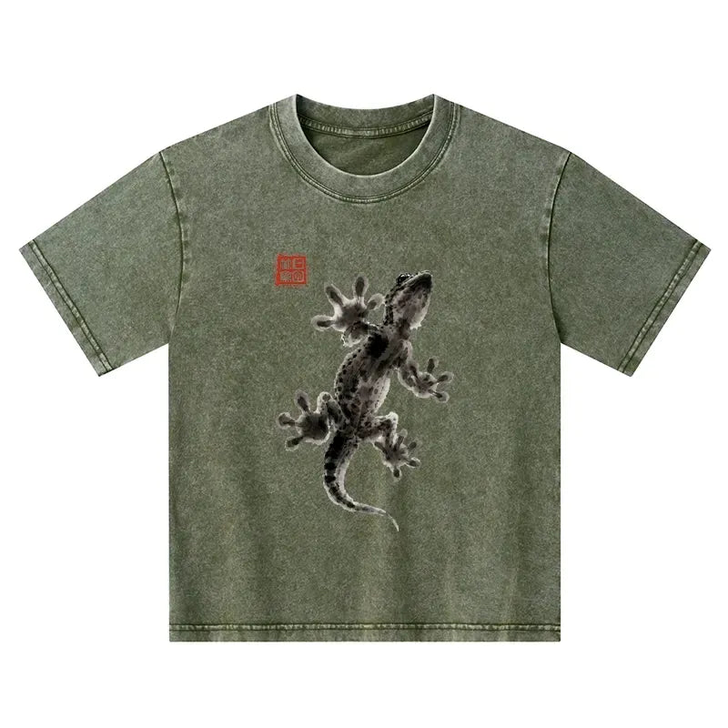 asian ink brush kids tee daily wear