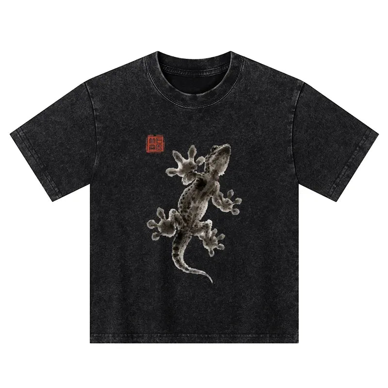 kyoto lion washed t-shirt trendy