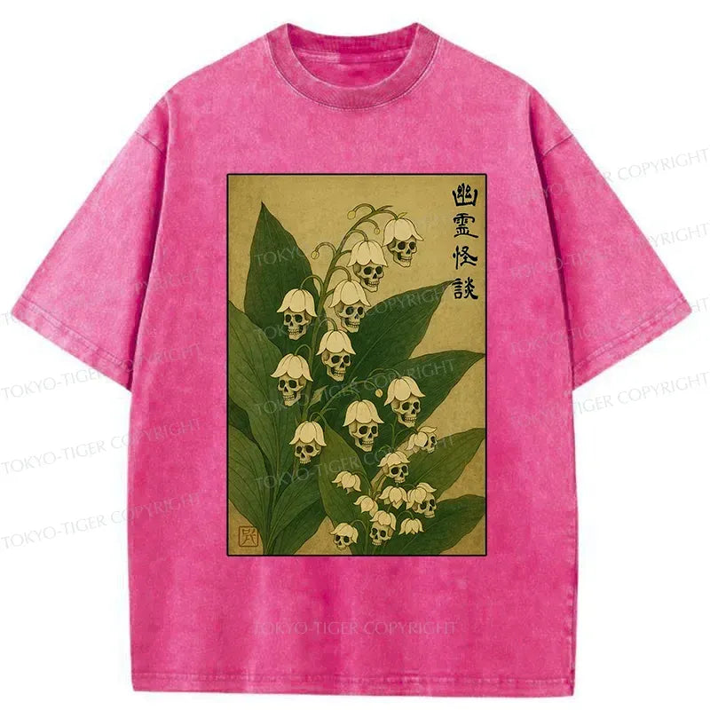 Kyoto-Lion Horror Lilac Washed T-Shirt
