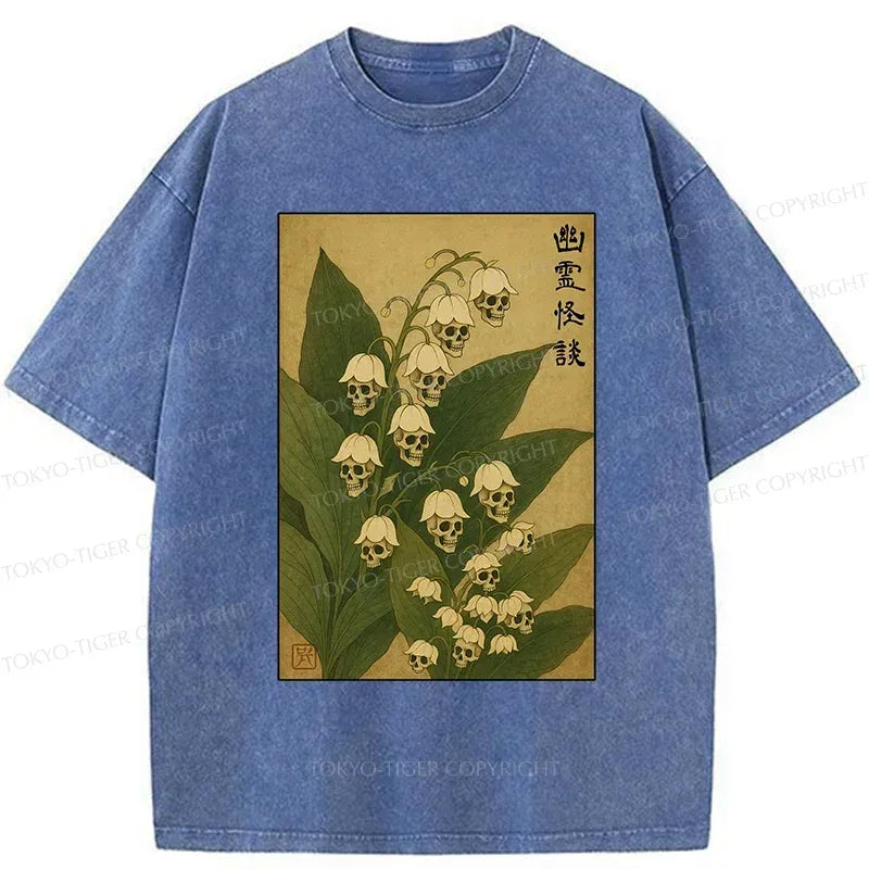 Kyoto-Lion Horror Lilac Washed T-Shirt