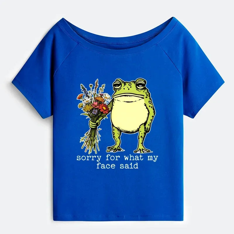 Funny Frog Sorry Mode T-Shirt for Women