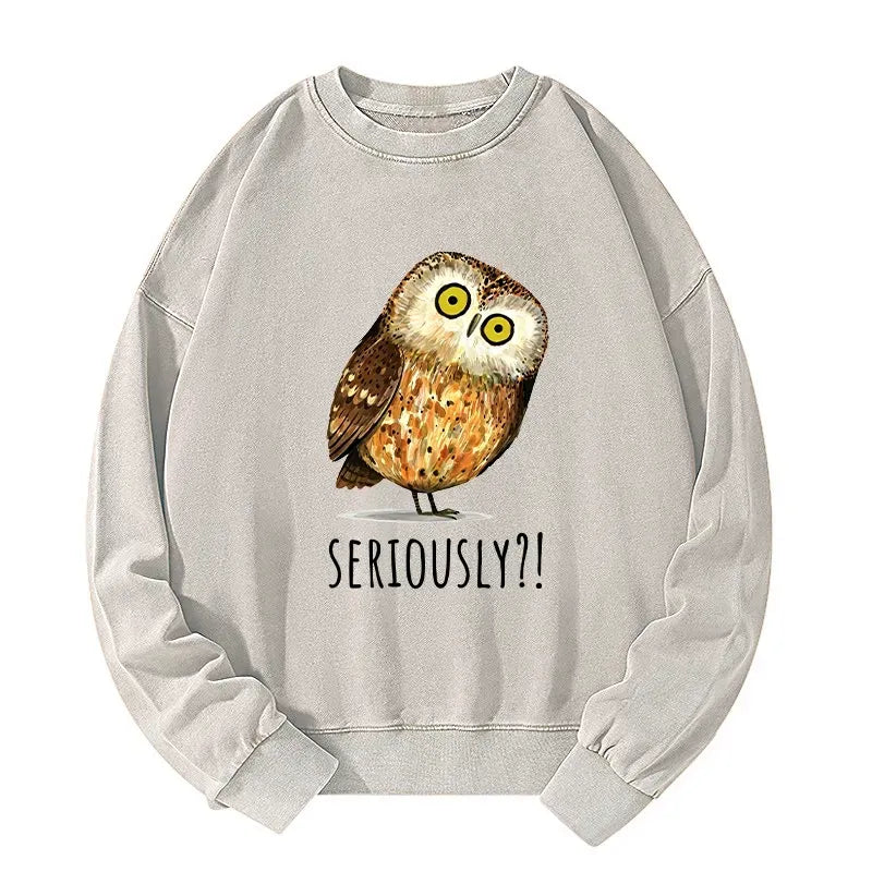 Japanese Art Washed Sweatshirt for Vacation