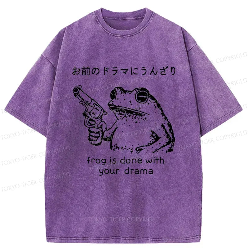 Japanese Vintage Washed T-Shirt for Summer