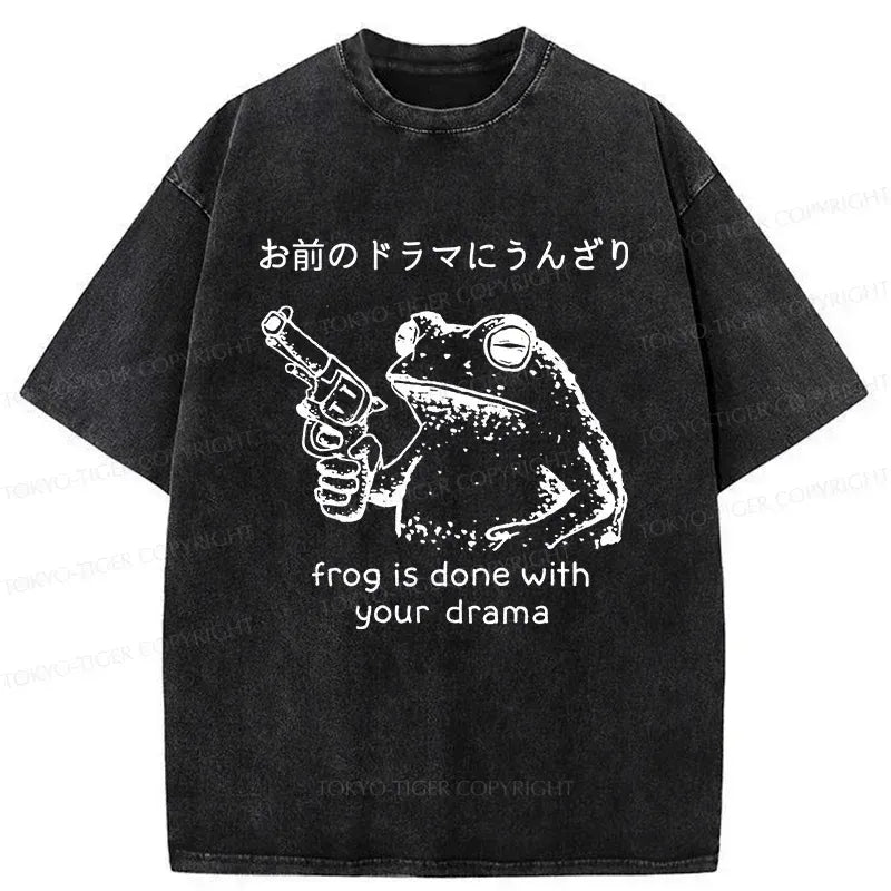 Japanese Vintage Washed T-Shirt for Summer