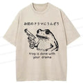 Japanese Vintage Washed T-Shirt for Summer