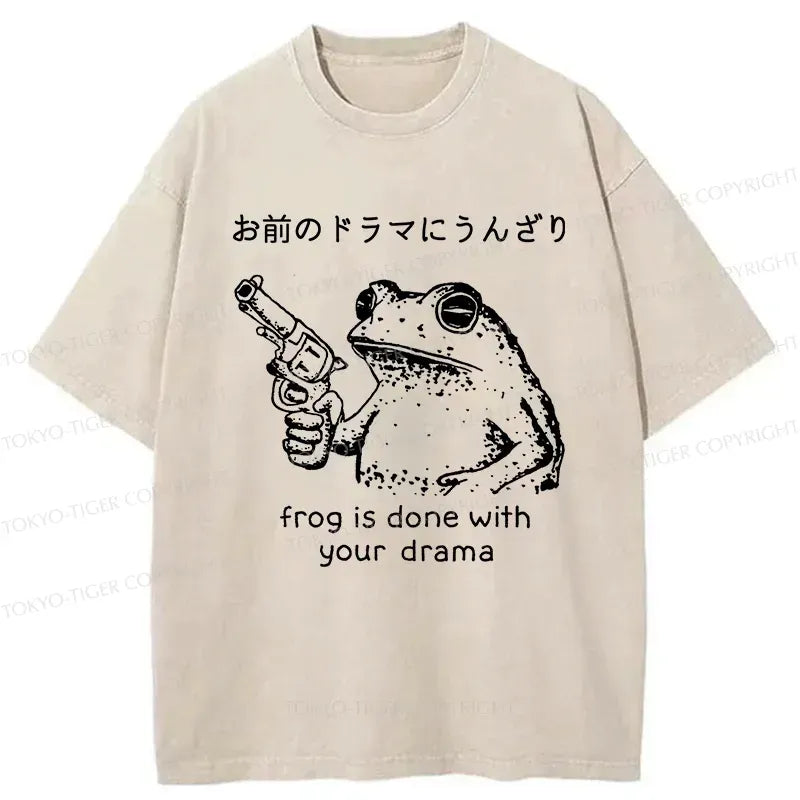 Japanese Vintage Washed T-Shirt for Summer