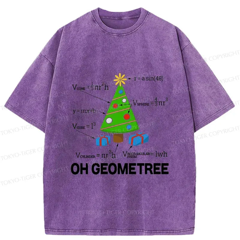 Kyoto-Lion Christmas Tree Formula Washed T-Shirt