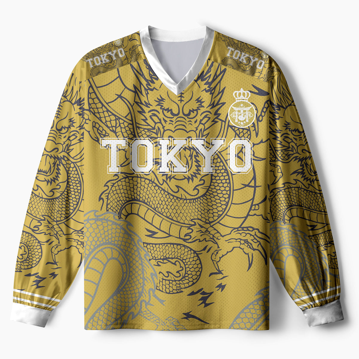 Kyoto-Lion Japanese Rise Of The Dragon Paneled Long Sleeve Jersey