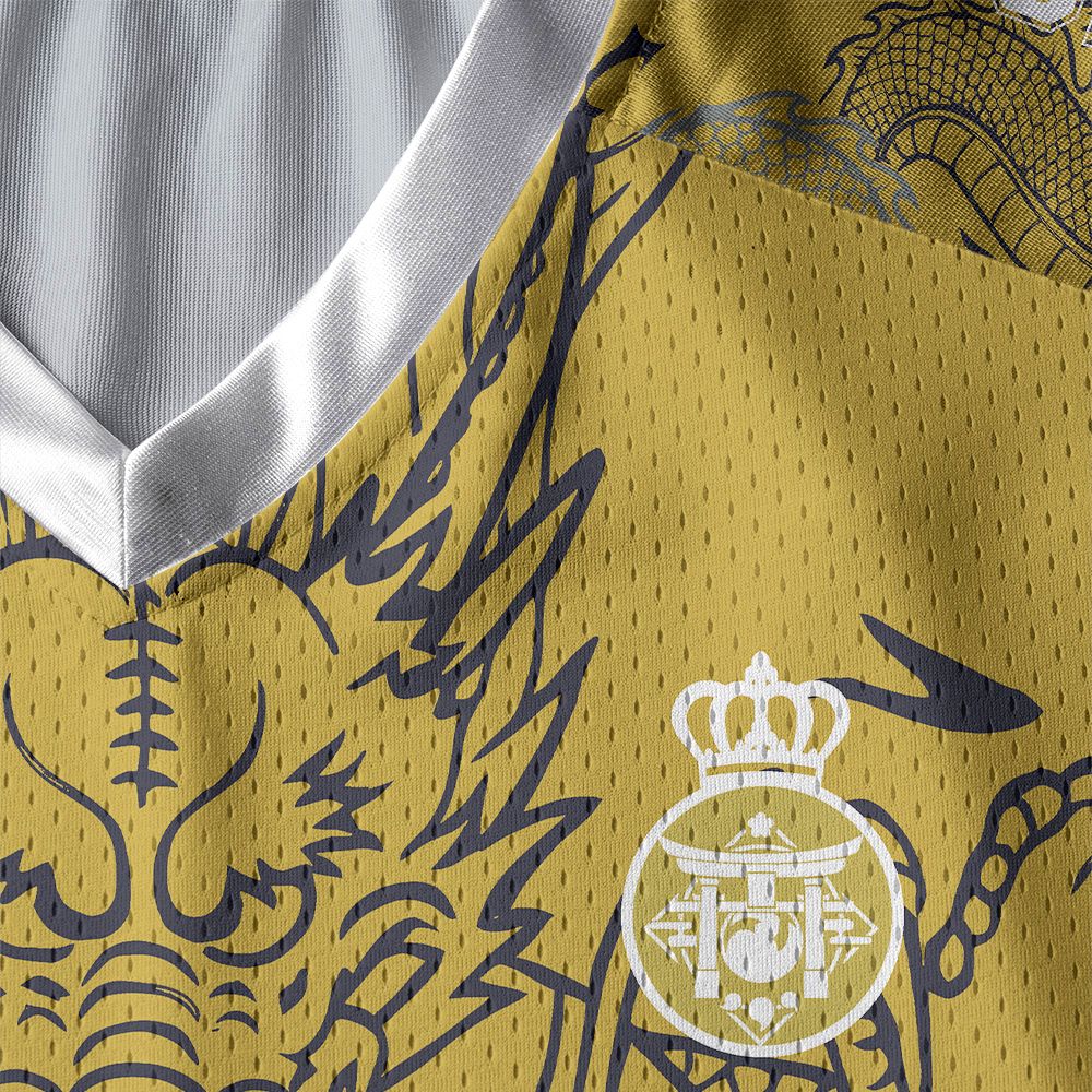 Kyoto-Lion Japanese Rise Of The Dragon Paneled Long Sleeve Jersey
