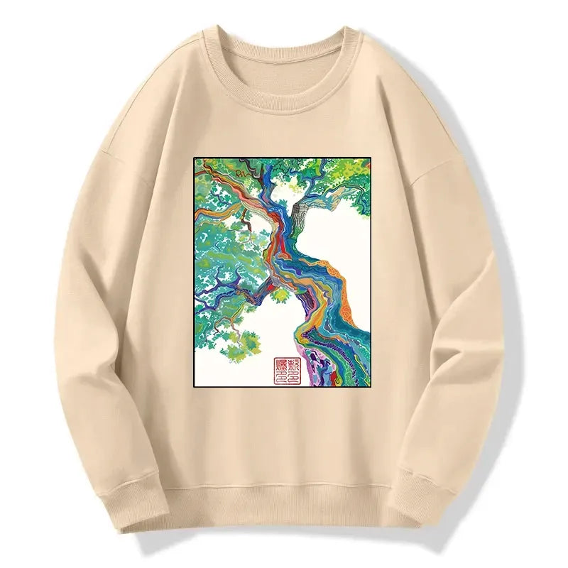 japanese vintage colorful sweatshirt free shipping
