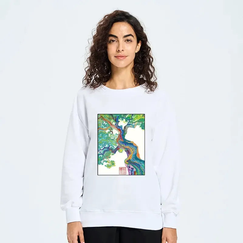 japanese vintage colorful sweatshirt free shipping