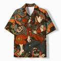 Japanese Samurai Cuban Collar Shirt for Men