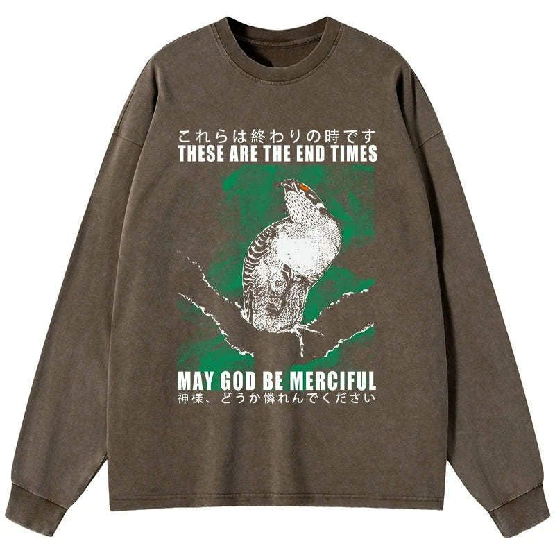 Japanese Vintage Bird Long Sleeve T-Shirt