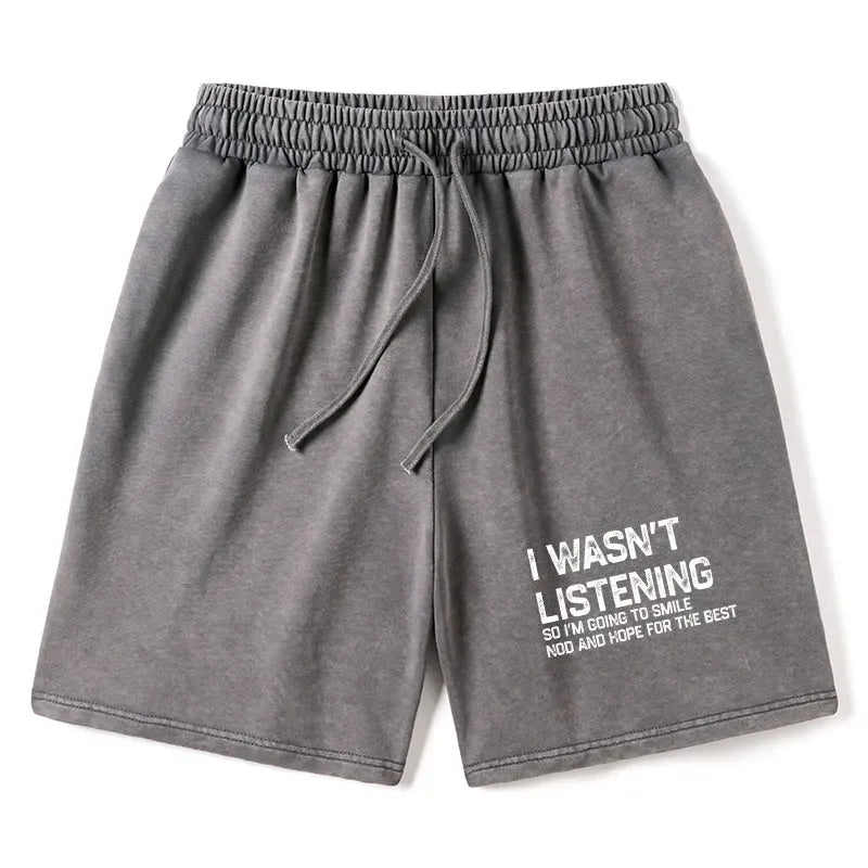 Japanese vintage washed shorts for summer