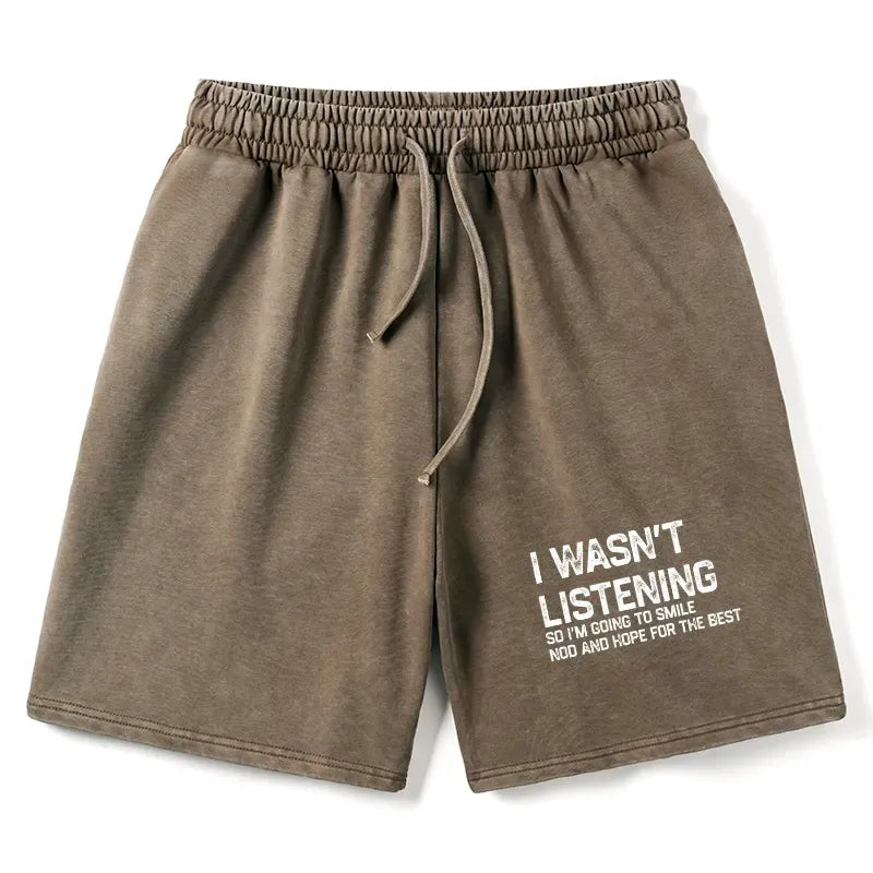 Japanese vintage washed shorts for summer