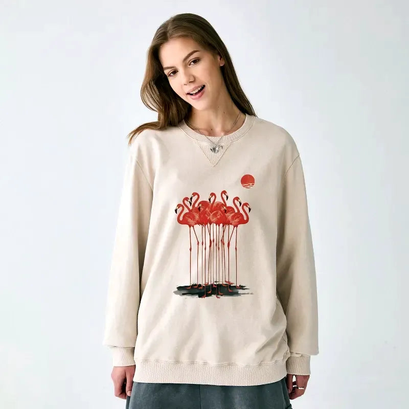 kyoto lion flamingo sweatshirt gift for her
