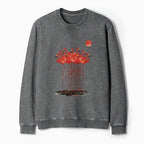 Kyoto-Lion Flamingos at Dusk Washed Terry Sweatshirt