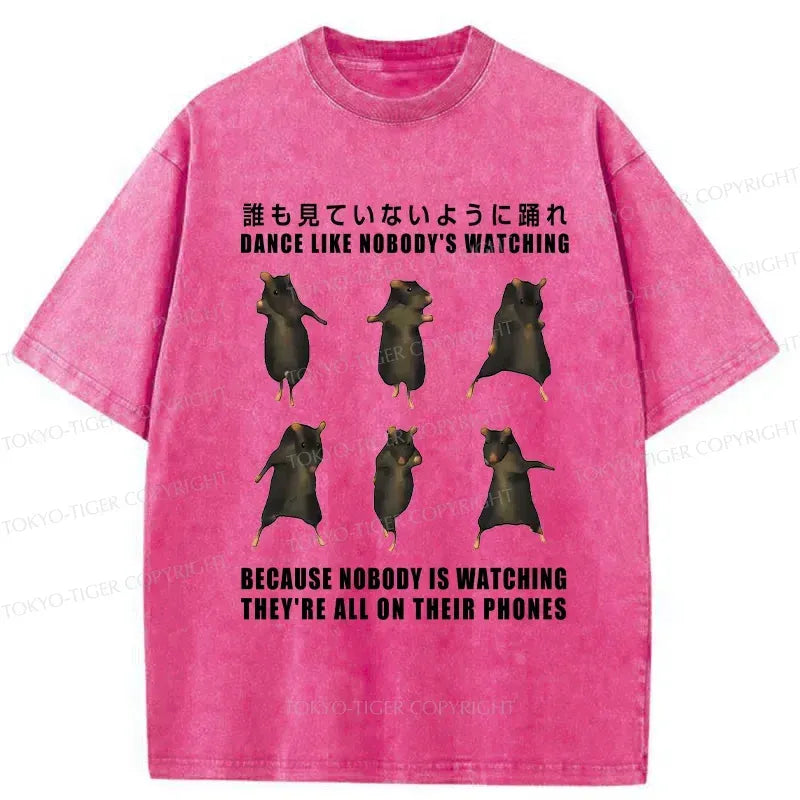Kyoto-Lion Mouse Entertaining Himself Washed T-Shirt