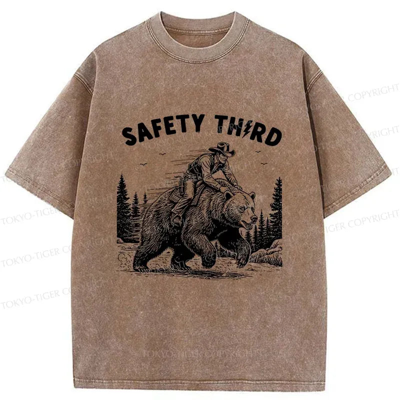 Washed Unisex Bear T-Shirt for Daily Wear