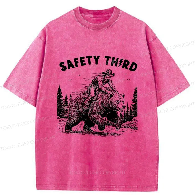 Washed Unisex Bear T-Shirt for Daily Wear