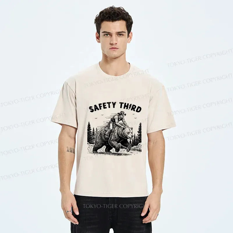 Washed Unisex Bear T-Shirt for Daily Wear