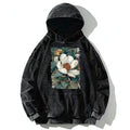 Kyoto-Lion Ukiyoe Magnolia Flower Poster Washed Hoodie