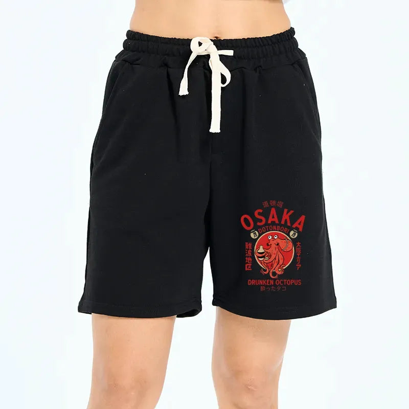 Kyoto-Lion Drunken Octopus Japan Unisex Shorts