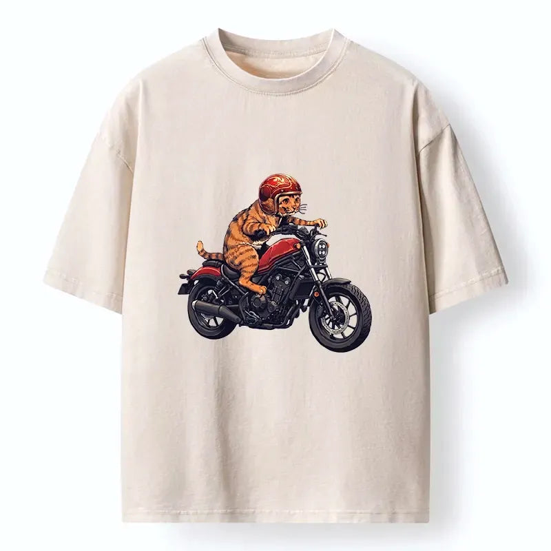 Vintage Japanese Cat Rider T-Shirt