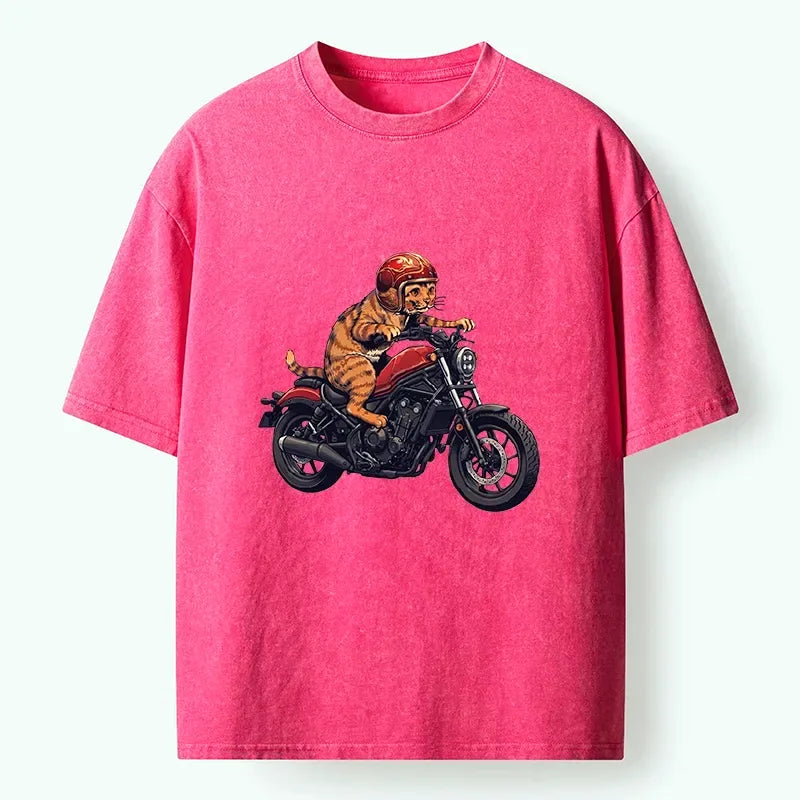 Vintage Japanese Cat Rider T-Shirt