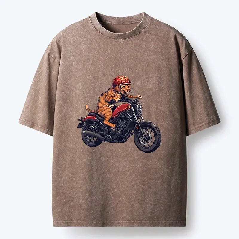 Vintage Japanese Cat Rider T-Shirt