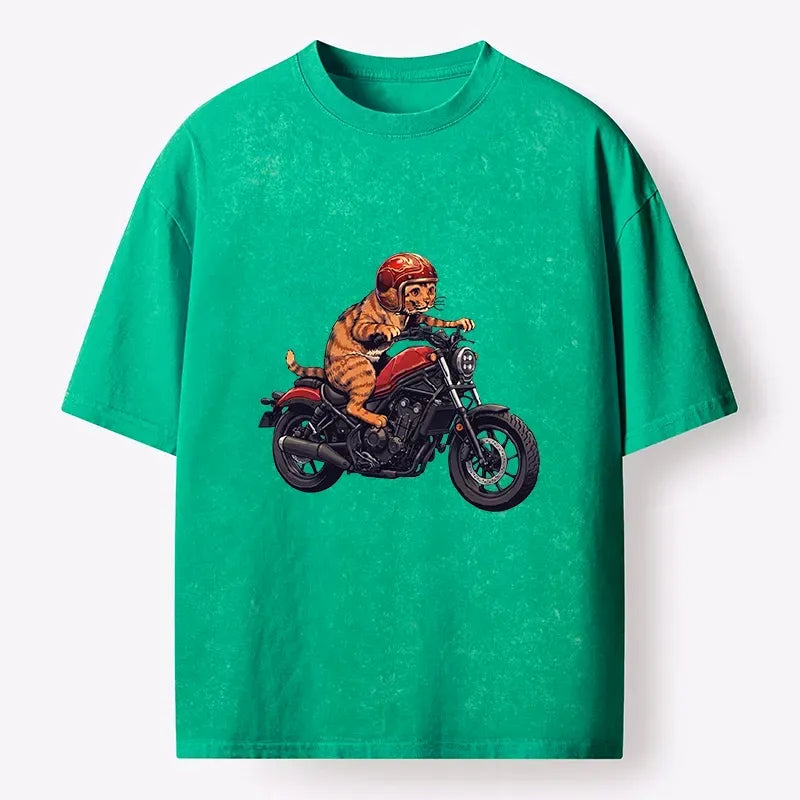Vintage Japanese Cat Rider T-Shirt