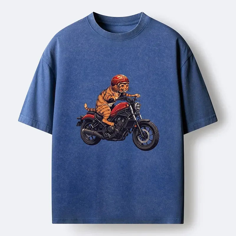 Vintage Japanese Cat Rider T-Shirt
