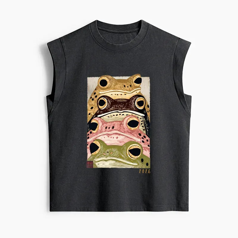 Multi colored frog tank top free shipping