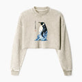 Kyoto-Lion Keep Calm Penguin Washed Crop Sweatshirt